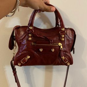 Balenciaga Burgundy Mini